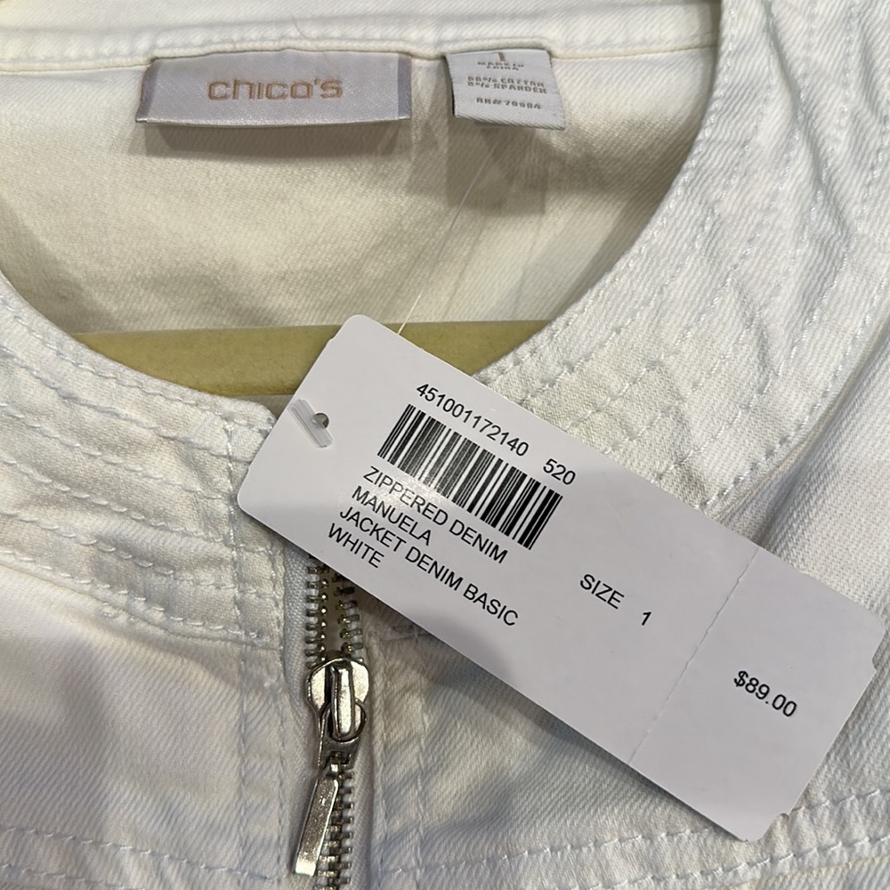 Chico’s White Jean Jacket - Picture 5 of 5
